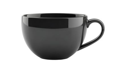 side view of coffee cup transparent isolated on white png