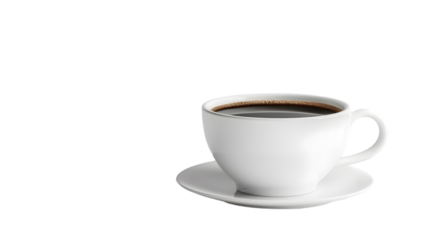 side view of coffee cup transparent isolated on white png