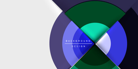 Fototapeta premium Techno circles and semi circles. Vector Illustration For Wallpaper, Banner, Background, Card, Book Illustration, landing page