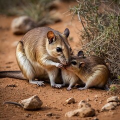 Togetherness in the Sands: A Giant Kangaroo Rat Family Reunion