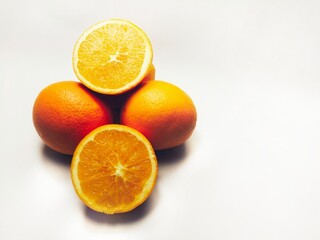a burst of freshness from oranges that have been cut in half
