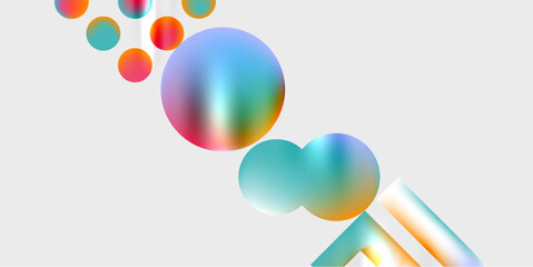 Circles and triangles modern art. Vector Illustration For Wallpaper, Banner, Background, Card, Book Illustration, landing page