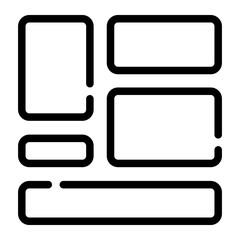 masonry layout Line Icon