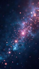 Fototapeta premium Tiny silver specks suspended in mid air evoke the mystery of the cosmos, shine, space