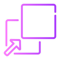 popup Line Gradient Icon