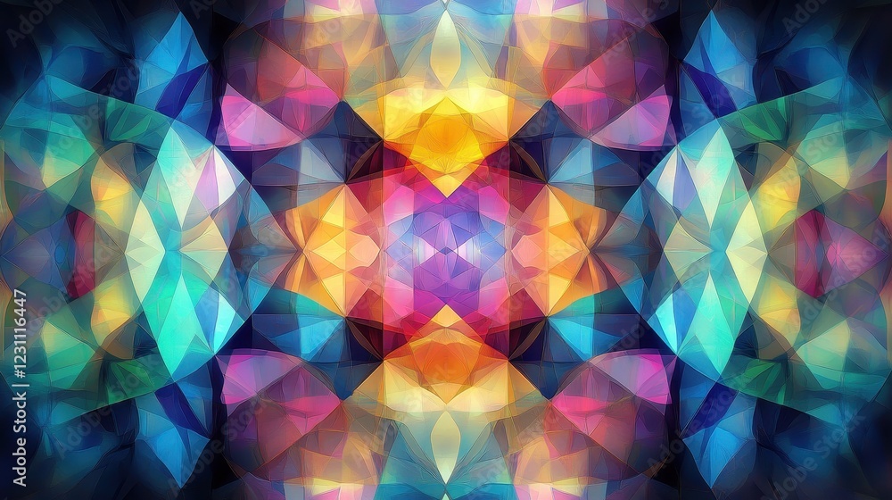 Poster abstract colorful geometric pattern design