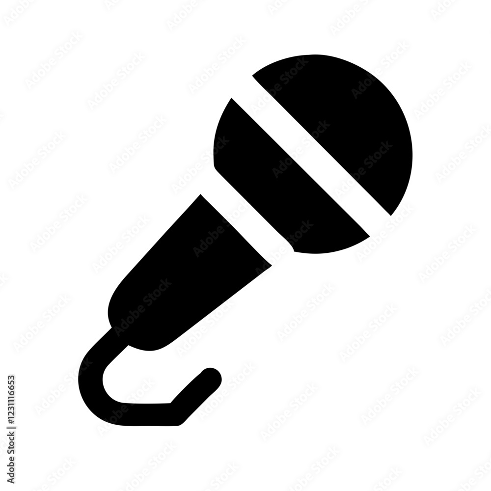 Poster microphone vector icon – audio & sound recording symbol