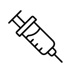 Syringe Vector Icon – Medical Injection & Healthcare Symbol