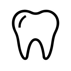 Obraz premium Tooth Vector Icon – Clean & Professional Dental Care Symbol