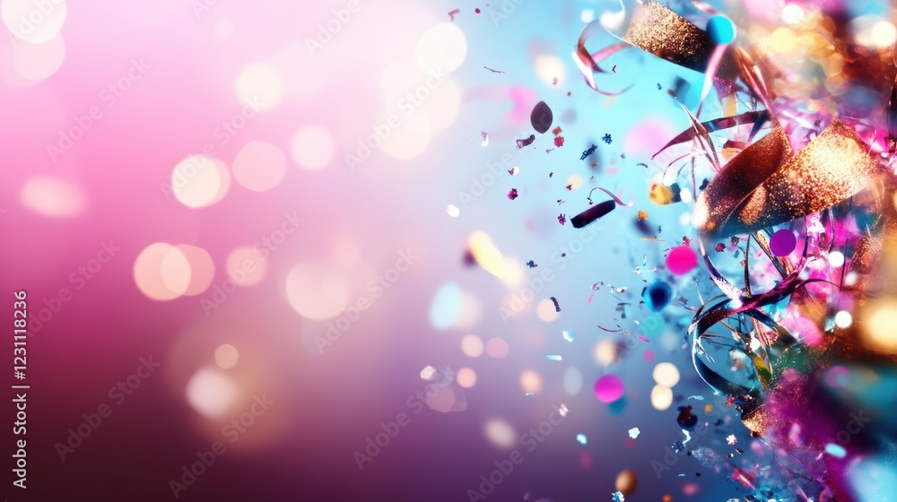 Poster vibrant abstract pattern with various colors and shapes creating a dynamic visual effect