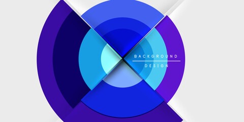 Obraz premium Target circle geometric abstract shapes. Vector Illustration For Wallpaper, Banner, Background, Card, Book Illustration, landing page