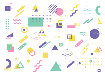 Keuken foto achterwand カラフルでポップな幾何学素材 © Sami