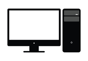 Computer icon computer monitor icon vector
