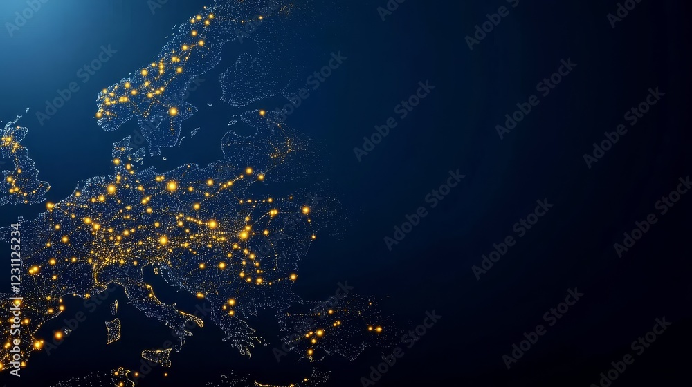 Poster visual representation of global connectivity in the eu.