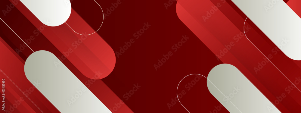 Poster red abstract gradient background with geometric shape for presentations business project and social 