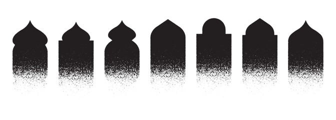 set of islamic window, islamic decoration