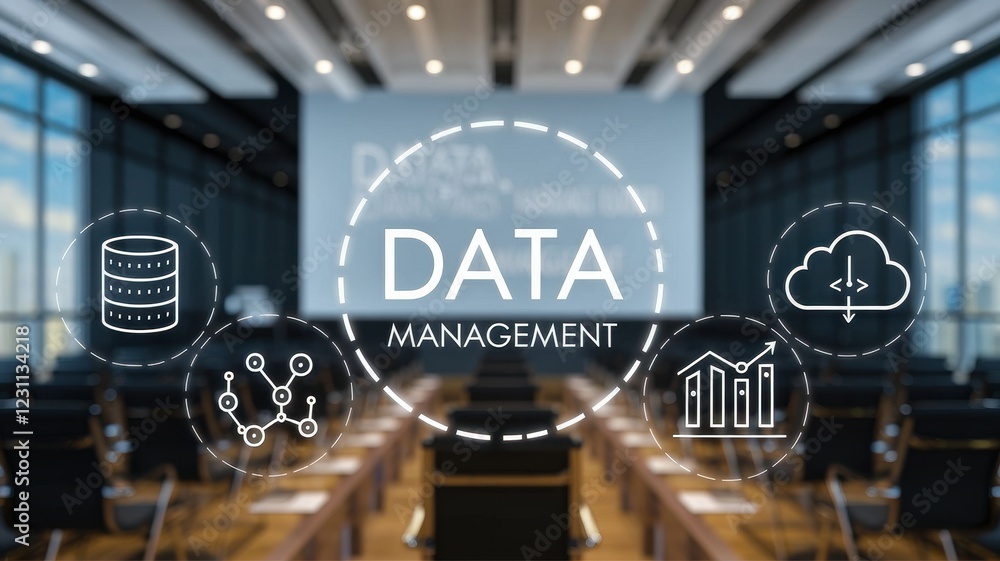 Aufkleber data management in modern business: a visual representation of strategies and technologies