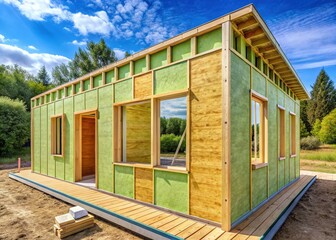Eco-Friendly Prefab Home: Mineral Wool & Wood Insulation Portrait