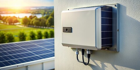 High-Depth-of-Field Image: Wall-Mounted Solar Inverter with Integrated Isolators