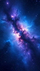 Vibrant Cosmic Nebula With Radiant Colors And Dazzling Stars In Outer Space