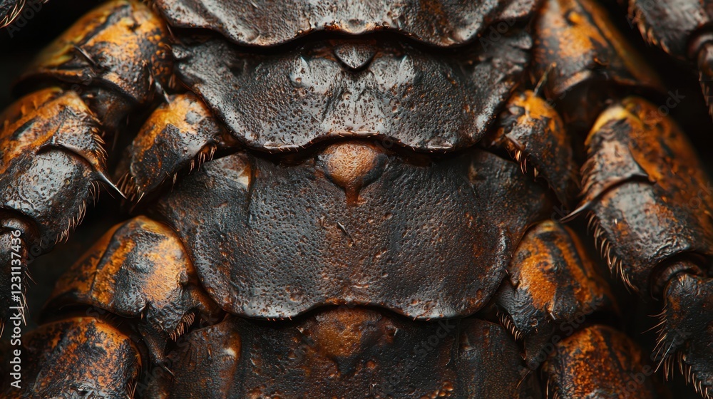 Poster detailed macro shot of insect exoskeleton showing texture and patterns