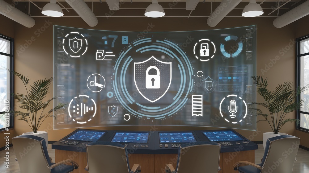 Poster cybersecurity control center: advanced digital security system