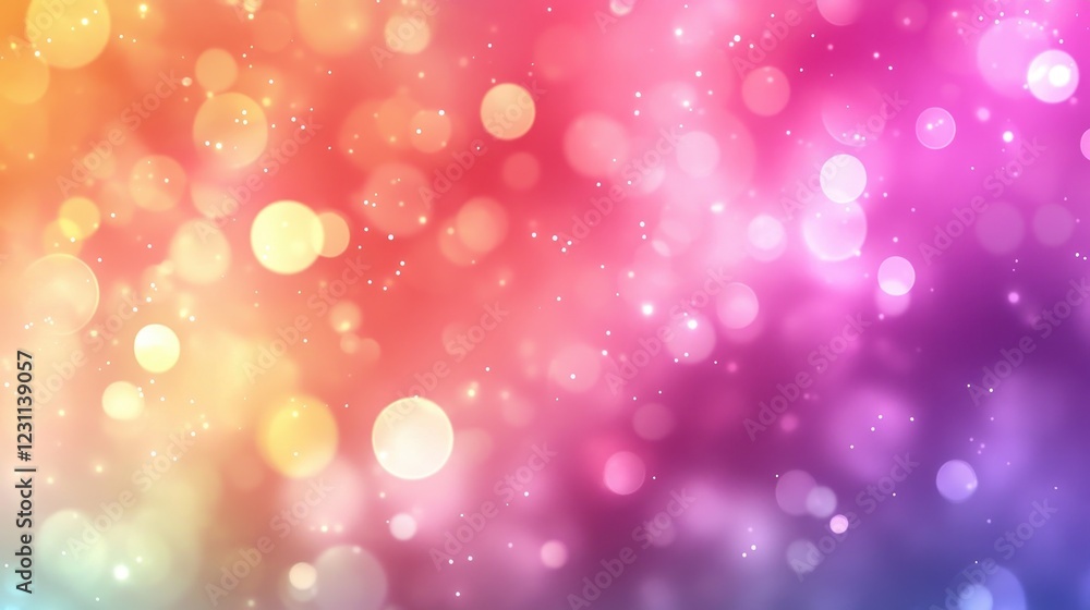 Aufkleber abstract colorful bokeh background, perfect for celebratory designs, adding a magical touch to proje