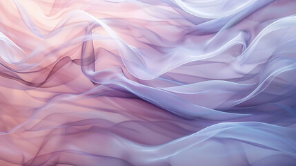 Obraz premium Flowing gradient waves in soft pastel hues with subtle light reflections and elegant depth