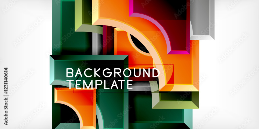 Aufkleber Geometric design abstract background - circles and triangles