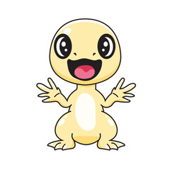 cute dinosaur cartoon kawaii sticker. character vector illustration