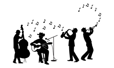 international jazz day silhouette