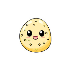 cute sponge cartoon kawaii sticker. character vector illustration