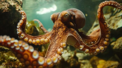 Exploring the mysteries of octopus life underwater ocean wildlife marine habitat close-up nature