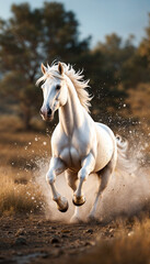 Obraz premium Picture presenting the galloping horse