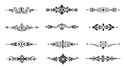 Decorative Text Dividers. Vintage Ornamental Dividers