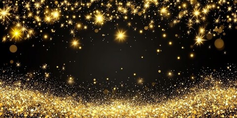 Striking combination of black and gold for a sophisticated festive ambiance.