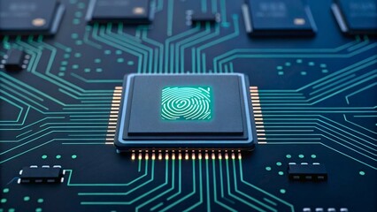 Embedded Fingerprint Recognition System on Circuit Board with Green Illuminated Design