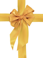 Fototapeta premium Ruban cadeau doré 