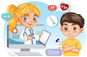 Doctor and Child in Medical Consultation