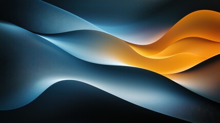 Fototapeta premium Abstract Wavy Lines in Vibrant Shades of Blue, Gray and Orange