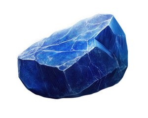 stunning lapis lazuli rock with deep blue hues and intricate patterns, perfect for decorative purposes or as natural specimen