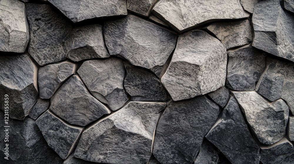 Poster textured dark stone wall pattern for background or design use
