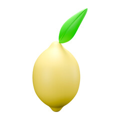 a 3d icon render of lemon