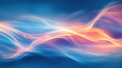 Obraz premium Ethereal Swirling Waves of Light and Color in Soft Gradient Hues