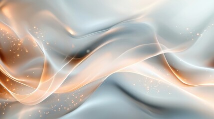 Elegant Abstract Background with Soft Flowing Lines and Sparkles