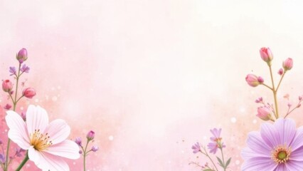 Fototapeta premium pink and white flowers