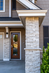 Modern House Exterior Design: Brick and Stone Facade, Contemporary Architecture