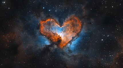 Obraz premium Heart nebula glows in space