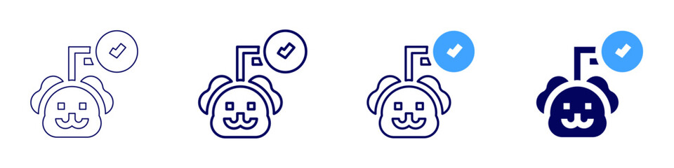 Adopted icon in 4 different styles. Thin Line, Line, Bold, and Bold Line. Duotone style. Editable stroke