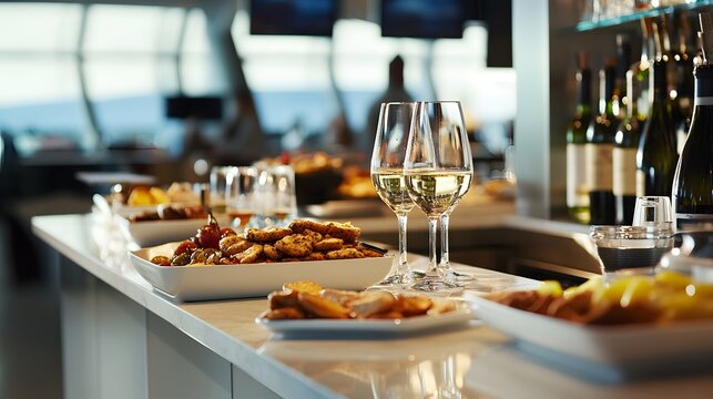 Elegant airport lounge experience